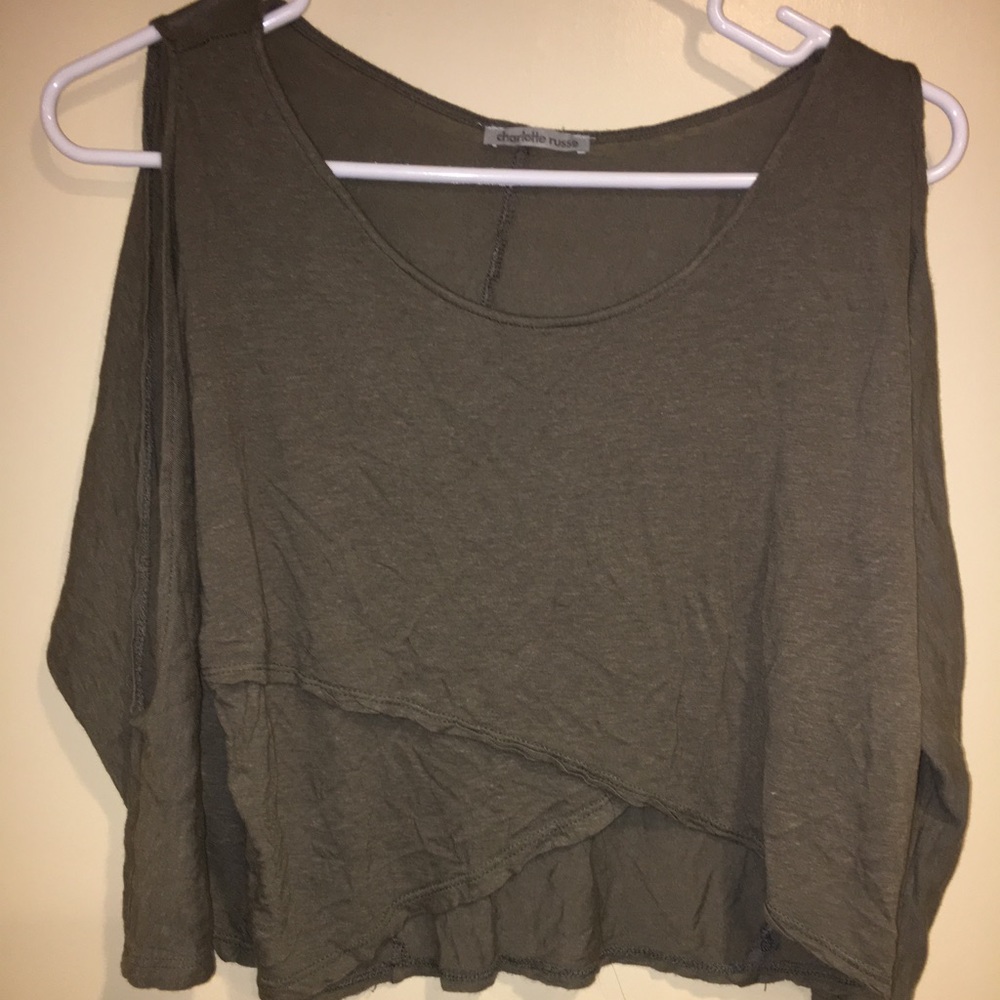 Crisscross Front and Open Shoulder Top